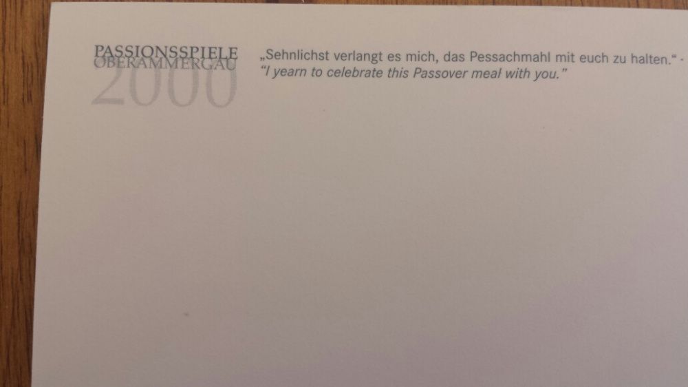 Postais de colecção - A vida/paixão de Cristo - Alemanha 2000