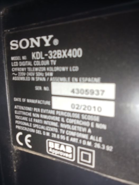 Tv Sony Bravia 32"
