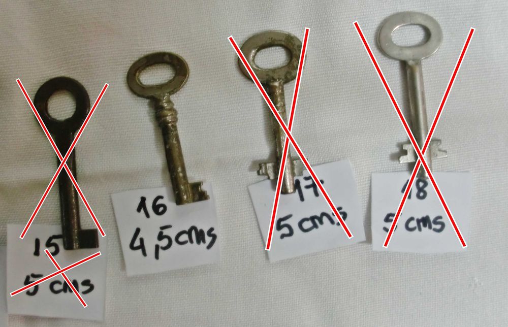 Chaves antigas em Ferro e metal