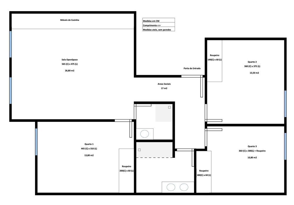Apartamento T3 Bom Sucesso