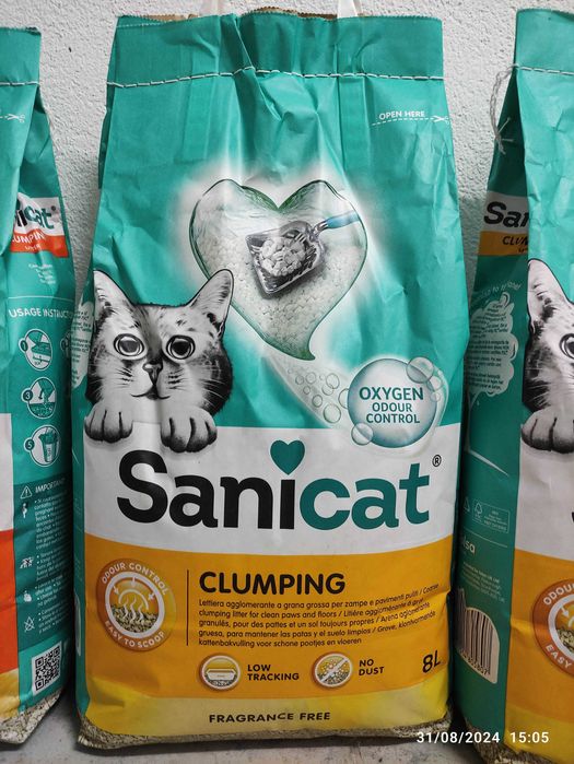 Sanicat Clumping 8l - Areia aglomerante