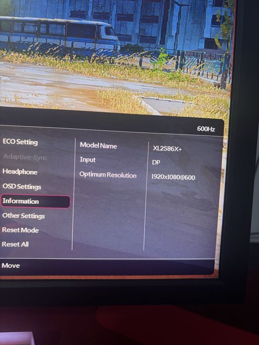 BENQ ZOWIE XL2586X+ — 600Hz