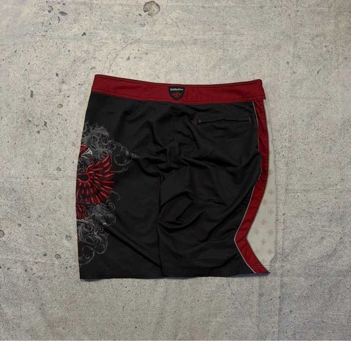 Czarne szorty Affliction 36 baggy jorts skate y2k swag alternative