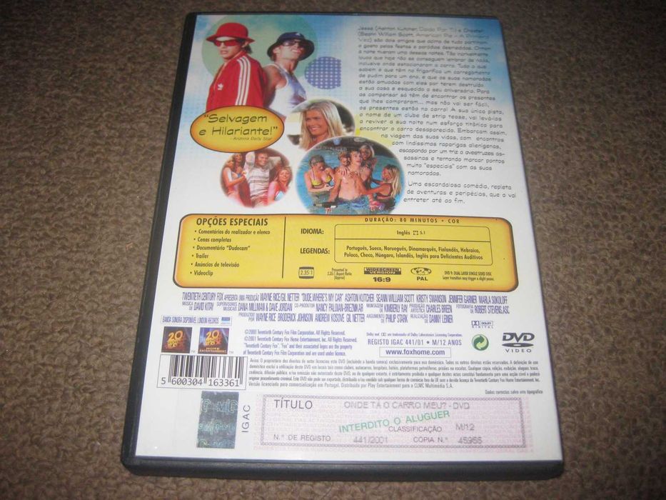 DVD "Onde Tá o Carro, Meu?" com Ashton Kutcher