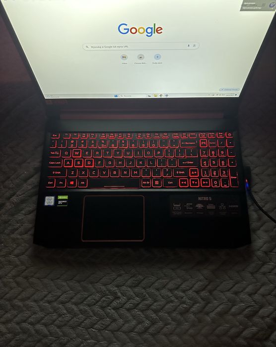Laptop gamingowy Acer Nitro 5 8GB RAM 512GB SSD GTX1650
