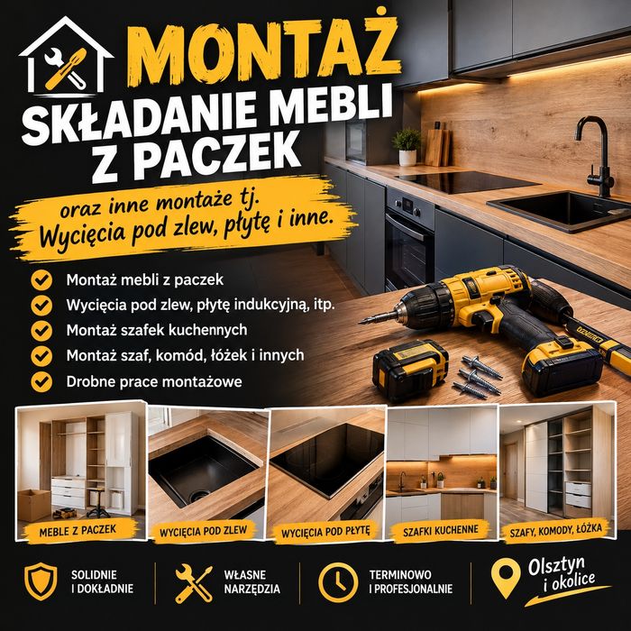 Składanie, montaż mebli z paczek