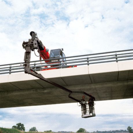 WYNAJEM Manitou ładowarka teloskopowa z platformą 3d inspekcja mostów