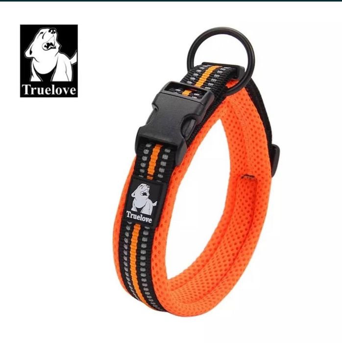 Ошійник, нашейник Truelove нейлоновий світловідбиваючий. Розмір 35-40