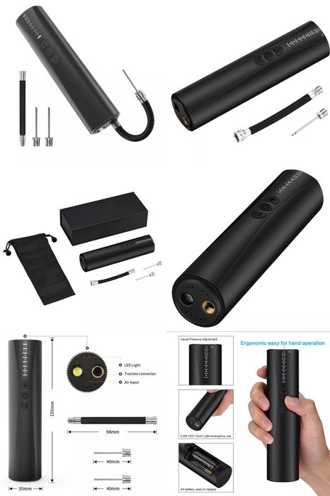 Bomba elétrica inteligente para bolas com lanterna LED.