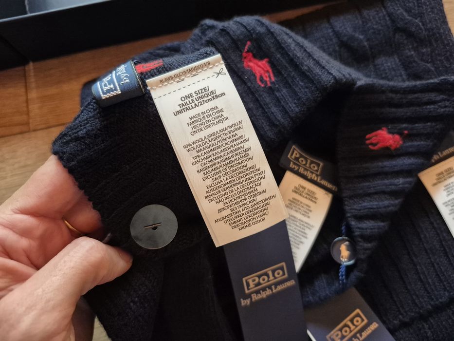 Czapka Szalik Rękawiczki Zestaw Komplet Ralph Lauren