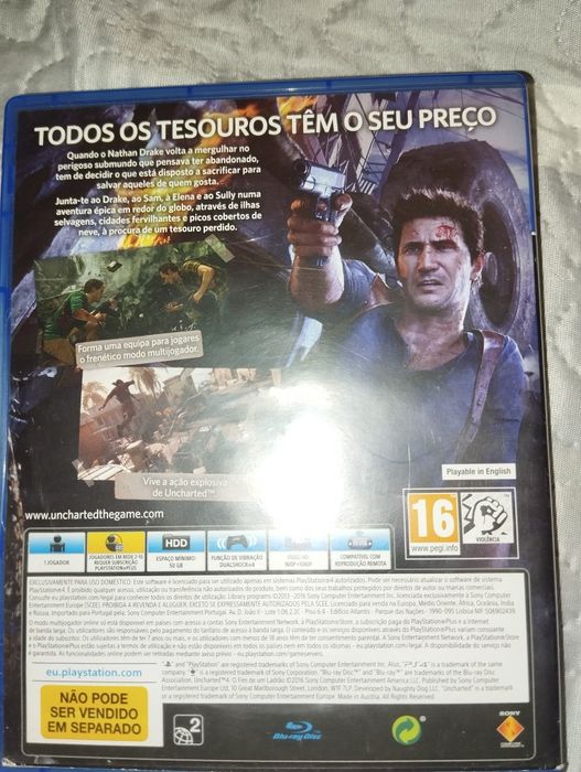 Uncharted 4 Ps4 impecável