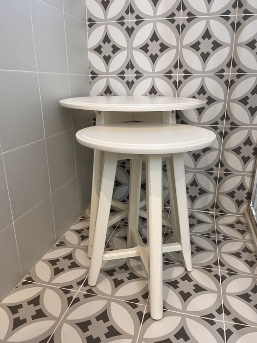 Mesas IKEA de encaixar, conjunto branco