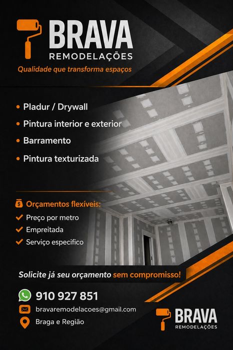 Pintura, Pladur e Remodelações em Braga | Orçamento Grátis