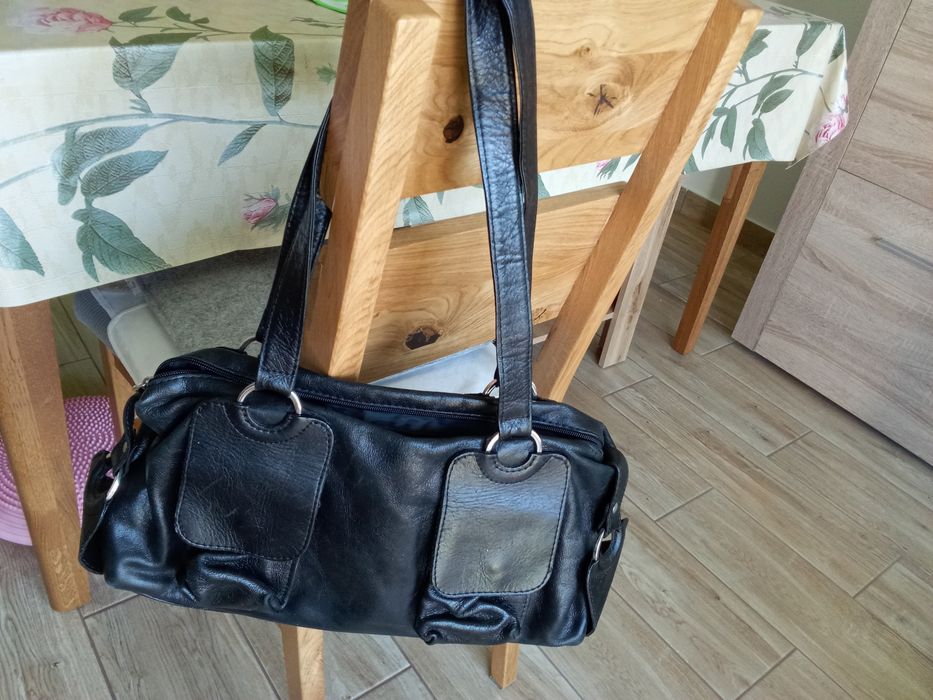 Torba skórzana czarna elegancka