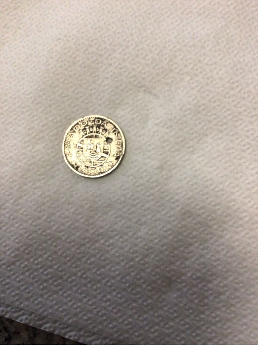 Moeda antiga da India de. 1 escudo 1958 para colecionadores