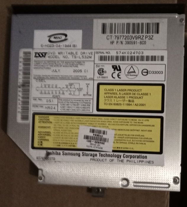 Drive DVD+-RW para Portátil - IDE & SATA
