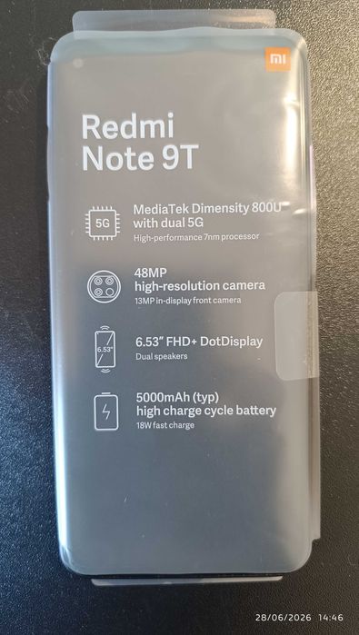 Redmi Note 9T 4GB 128GB Daybreak Purple