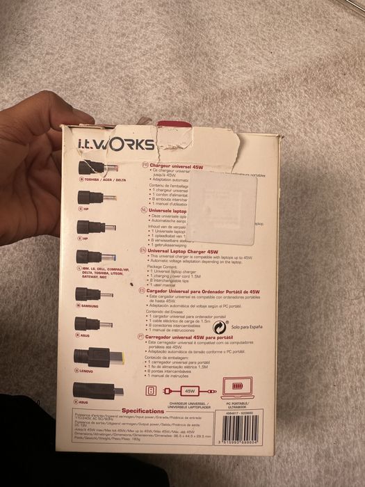 Carregador universal 45w i.t works