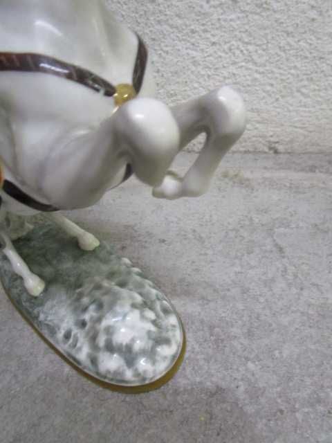 Rara Escultura Cavaleiro Escola equitação espanhola Viena Austria