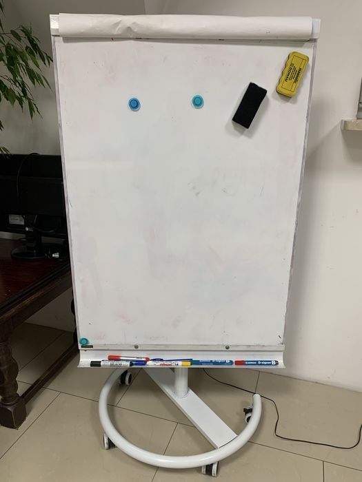 Tablica magnetyczna flipchart na kółkach
