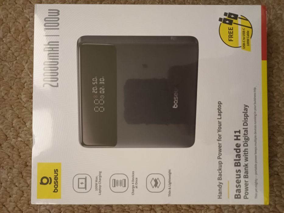 Портативний зарядний пристрій 20000mAh 100W Baseus Blade H1