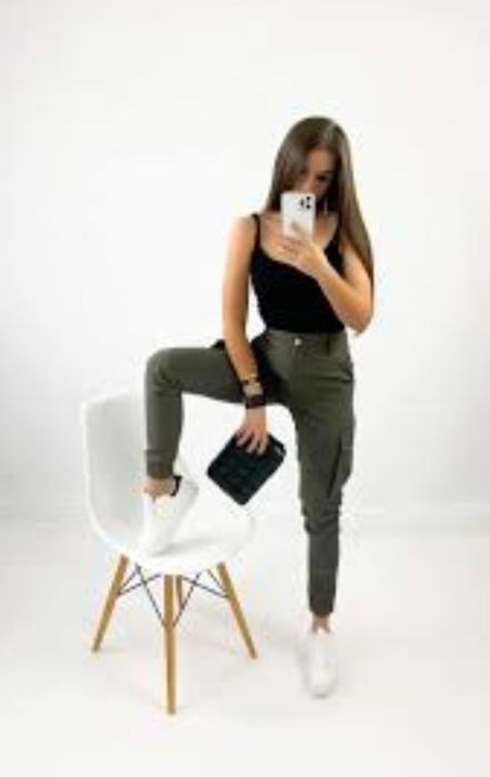 Spodnie bojówki khaki Mielczarkowski M