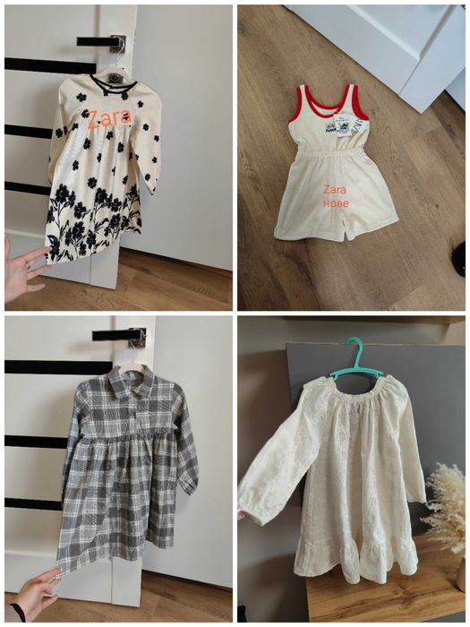 Плаття зара 86/120 сукня для дівчинки нарядне святкове з комірцем zara