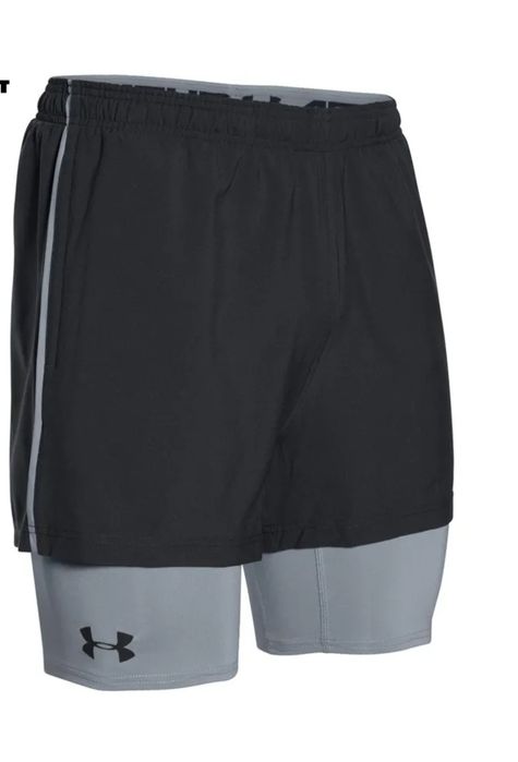 Шорты Under Armour мужские. Тайтсы мужские. Шорты 2 в 1 для бега