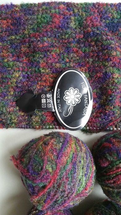 Пряжа букле меланж Италия 450 грамм.