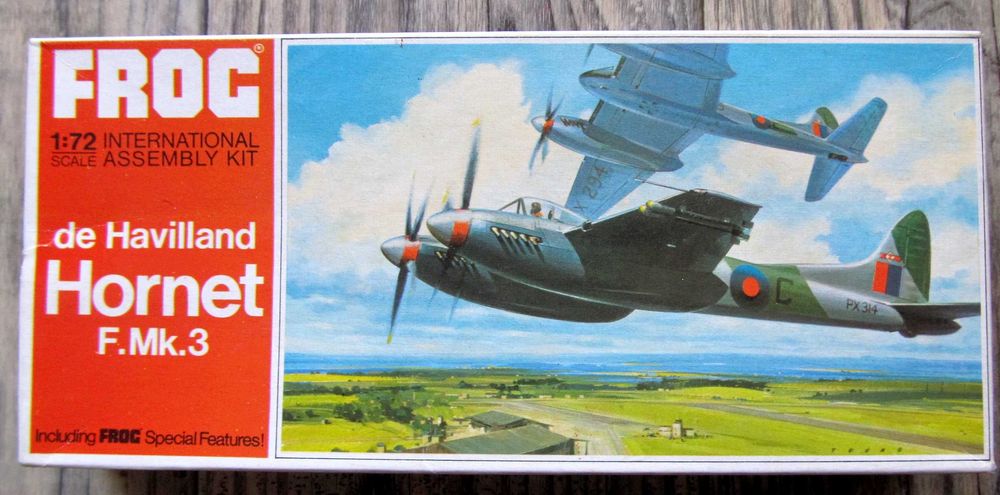de Havilland Hornet F Mk.3, 1:72, Frog, vintage, UNIKAT