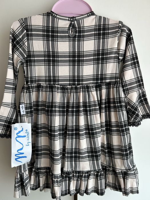 r. 98 nowa bawełniana sukienka w kratę