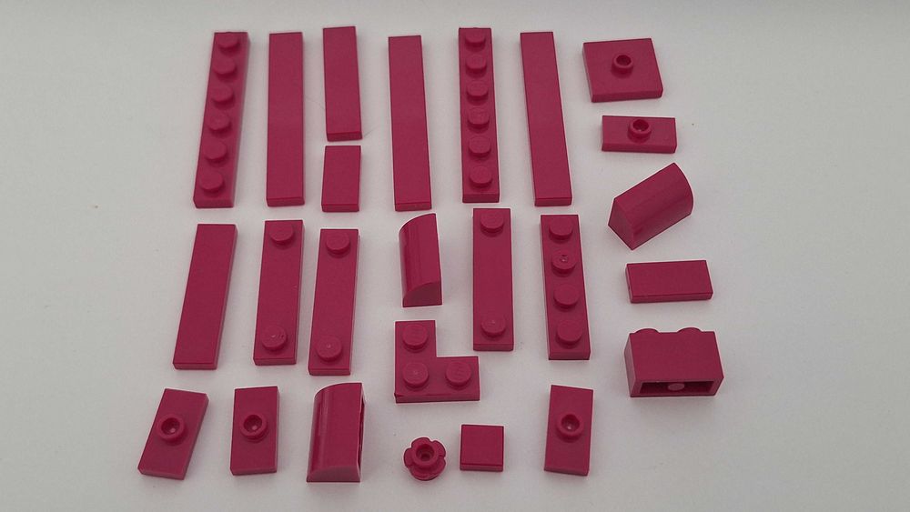 LEGO różowy ciemny - service pack - 25 elementów. (A).