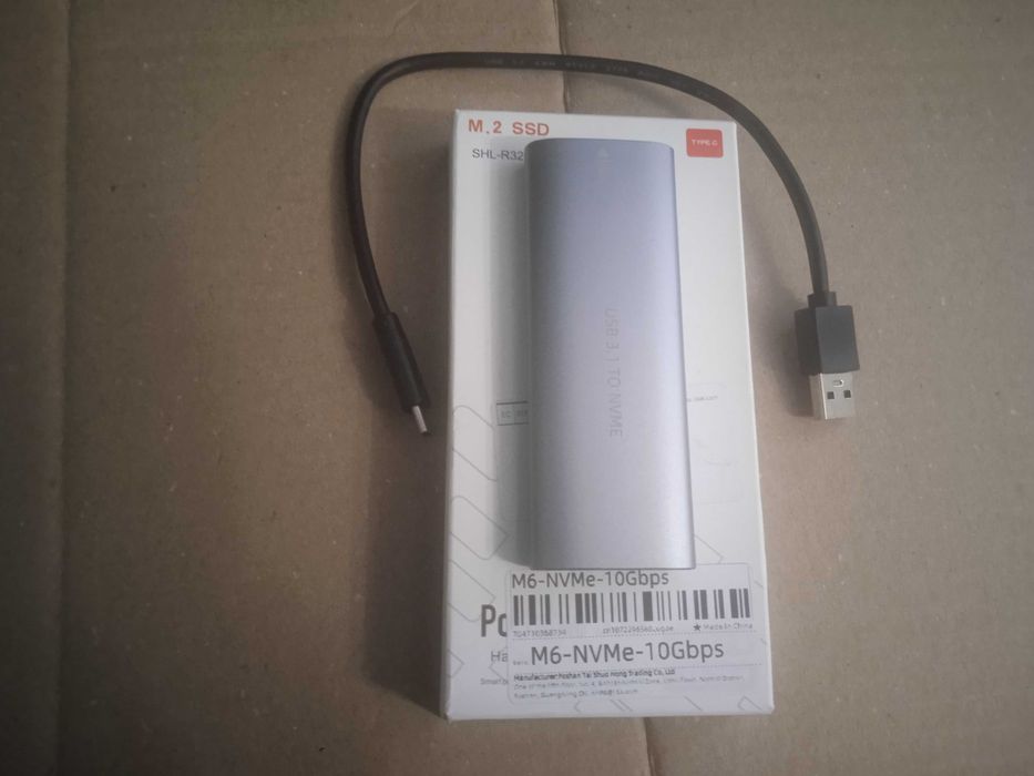 Карман M.2 NVMe + HUADISK 128 Gb NVMe