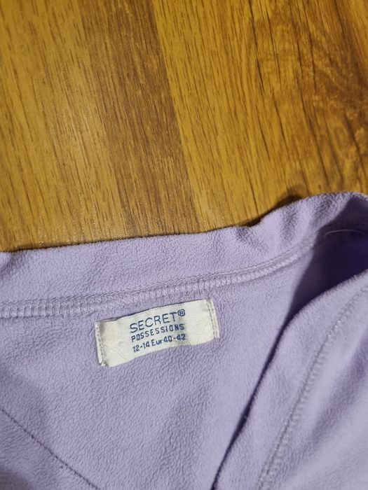 Ciepła piżamka polarowa L/ XL  fioletowa pingwinki