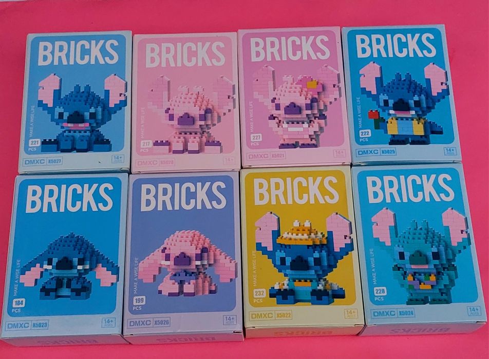 Стіч Ангел  Конструктор 3D Bricks міні блоки Розмір Фігур 7-9 см Опт/Р