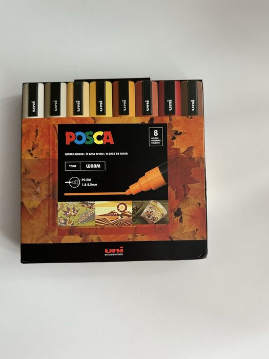 Набір акрилових маркерів Posca 8шт Warm tone