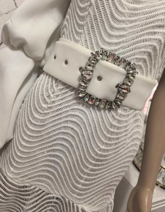 Asos piękna asymetryczna brylantowy pasek 40 L impreza wesele komunia wiosna lato