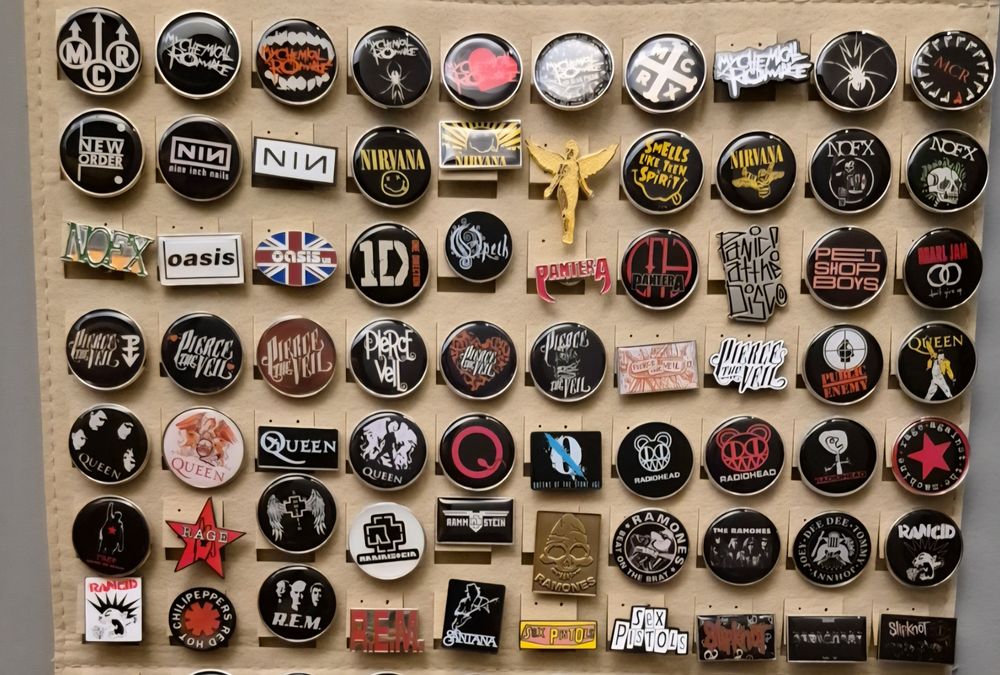1/2 Pins de Bandas Rock Metal