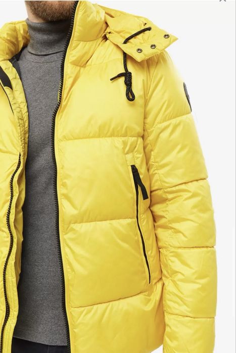 Tom Tailor Heavy Puffer Jacket з капюшоном, жовта, нова, розмір M