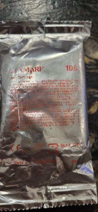 Oryginalny tusz Lexmark 100 chyba niebieski