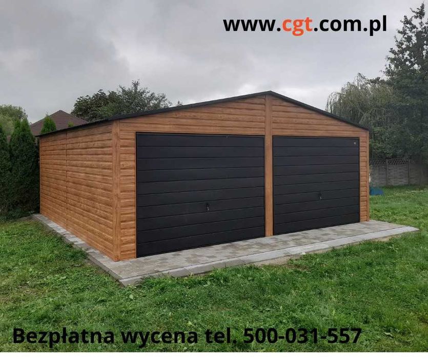 Garaż drewnopodobny 6,5m szeroki  x 6m długi/głęboki