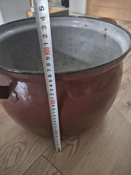 Stary duży sagan emaliowany średnica 40 cm