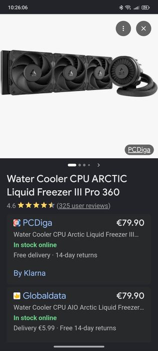 Water Cooler CPU Arctic Liquid Freezer III Pro 360 All-In-One Preto