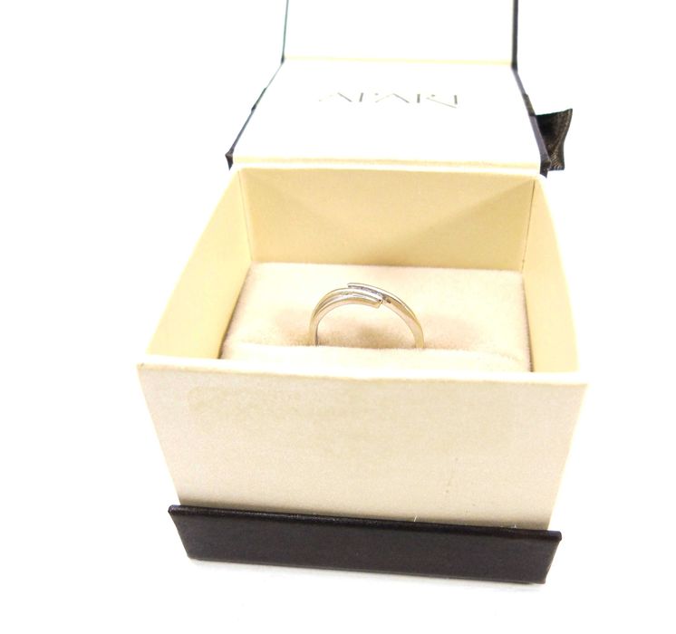 Pierścionek z białego złota 585 Z BRYLANTAMI R:11 Lombard Żuromin