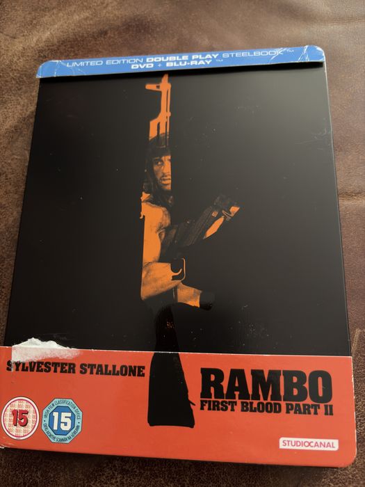 Trylogia Rambo 3x Steelbook Blu Ray + DVD bez PL
