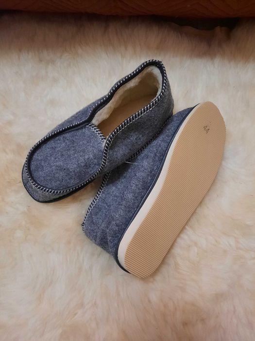 Чоловічі та жіночі кімнатні чуні-калоші з овчиною, тапочки-чуні