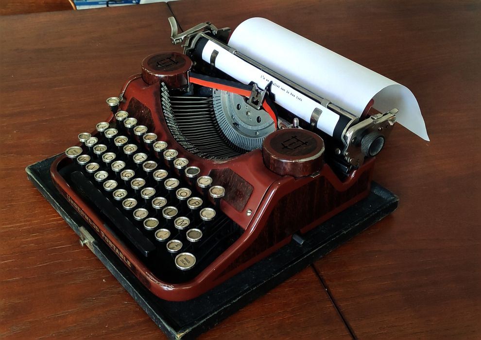 Máquina de escrever underwood portable 1930's