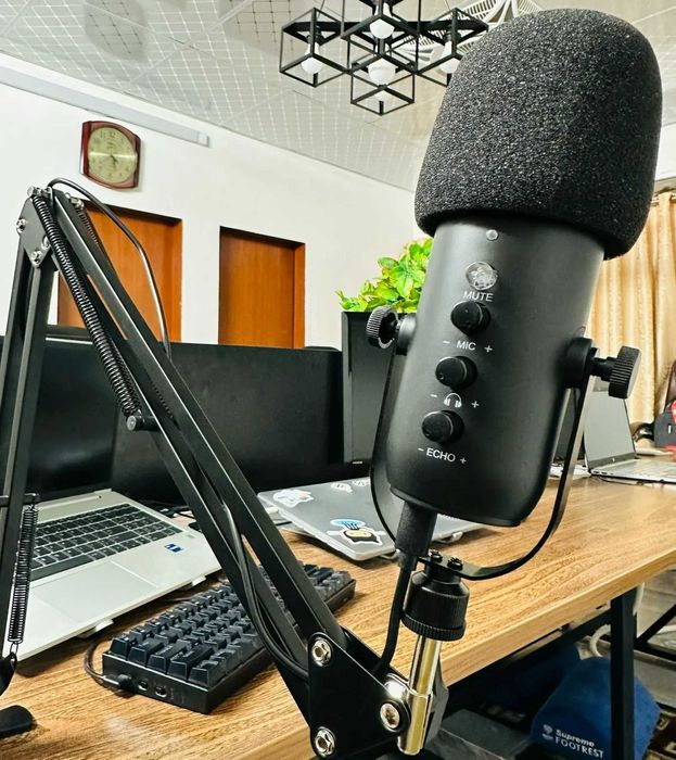 Студійний USB - мікрофон для стрімінгу та подкастів микрофон Haomuren