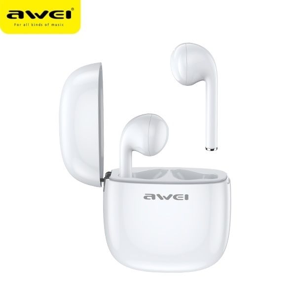 AWEI słuchawki Bluetooth 5.0 T28 TWS+ stacja dokująca biały/white