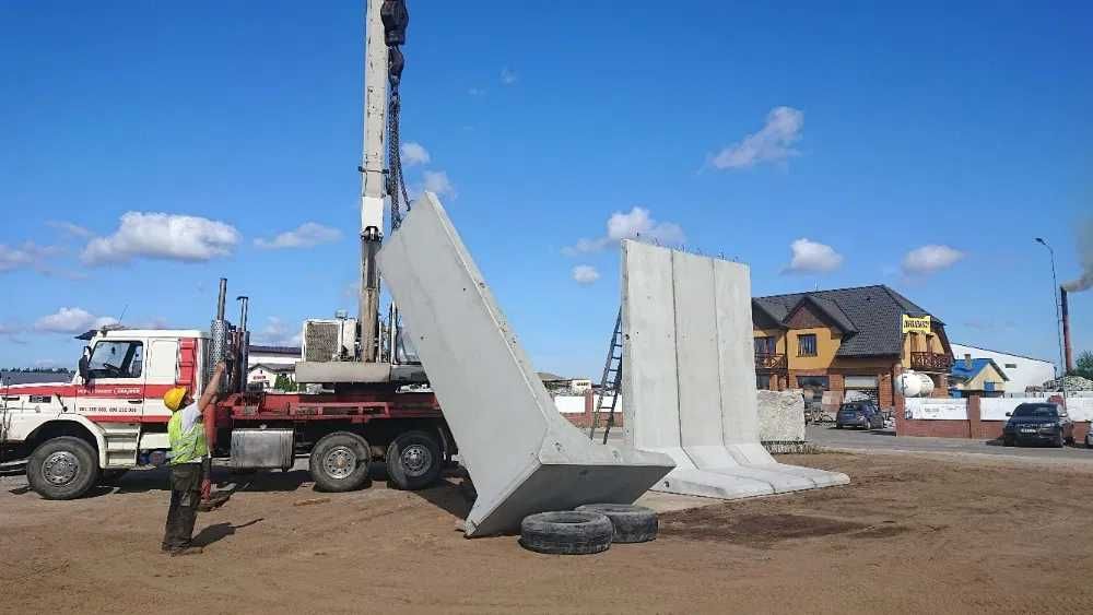 Mur Oporowy 5Metrów Elki betonowe zasieki Ściana oporowa